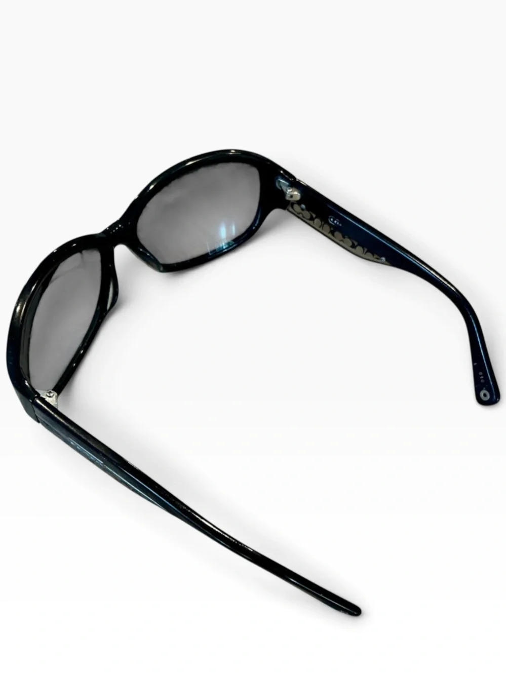 Coach Women’s Black Sunglasses With Gradient Lenses and Signature C Case